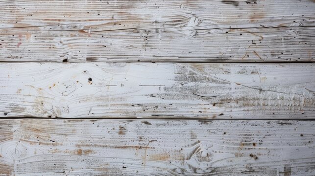 Distressed white painted wooden texture with scratches and wear.