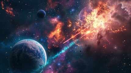 A Planet's Journey Through Cosmic Trails