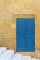 typical entrance doors of houses in Valletta, Malta