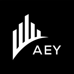 AEY letter logo. best beauty icon for parlor and saloon yellow image on black background. AEY Monogram logo design for entrepreneur and business.