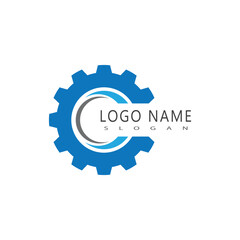 Gear logo vector template symbol design