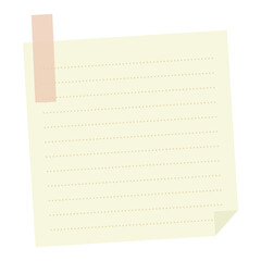 Beige lined notepaper journal sticker design element