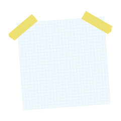 White grid notepaper journal sticker design element