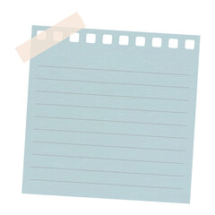 Grayish blue lined notepaper journal sticker design element