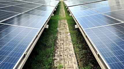 Display of solar panels in the afternoon towards Indonesia GO Green