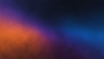 Aurora Pulse: Blue Orange Purple Black Grainy Gradient - obrazy, fototapety, plakaty