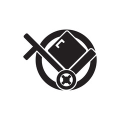 Hand truck icon vector symbol design
