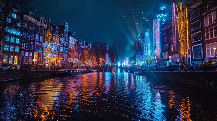 Amsterdam Light Festival, transforming the cityscape with innovative light installations