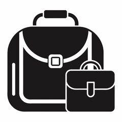 briefcase icon bag  parch Vector Illustration 