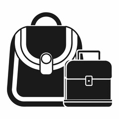 icon on white background bag  parch Vector Illustration 
