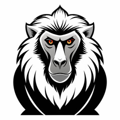 lion head vector monkey  Vector Illustration 