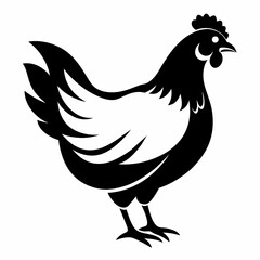 rooster isolated on white background illustration of a gun  in flight  Vector Illustration 