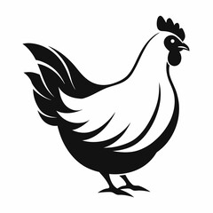 rooster isolated on white background Heron in flight  Vector Illustration 