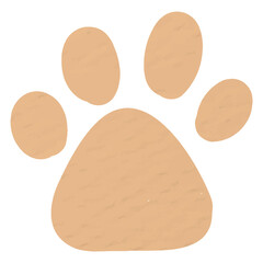 Paw print png sticker, cute animal transparent clipart