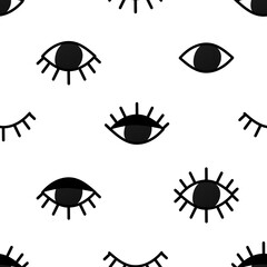 Eyes png pattern seamless background, mystic psychedelic doodle halloween sticker