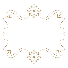 Png gold badge, vintage ornamental flourishes