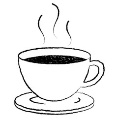 Coffee png cup sticker, cute cafe illustration