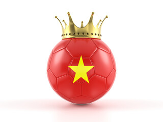 Vietnam flag soccer ball with crown