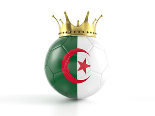 Algeria flag soccer ball with crown