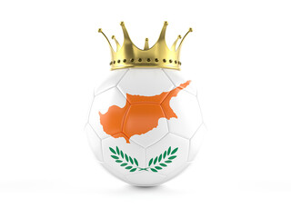 Cyprus flag soccer ball with crown