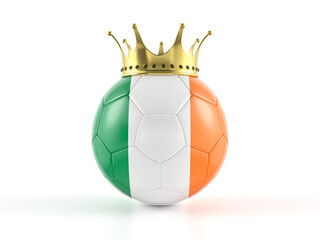 Ireland flag soccer ball with crown