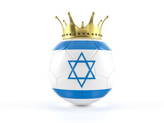 Israel flag soccer ball with crown