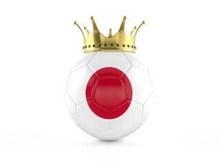 Japan flag soccer ball with crown