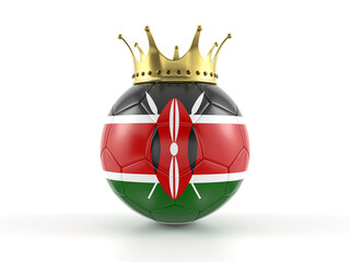 Kenya flag soccer ball with crown