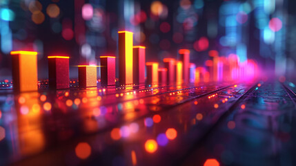 Futuristic smart digital city smart city and technology business concept