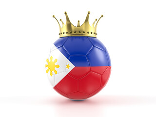 Philippines flag soccer ball with crown