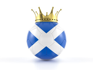 Obraz premium Scotland flag soccer ball with crown