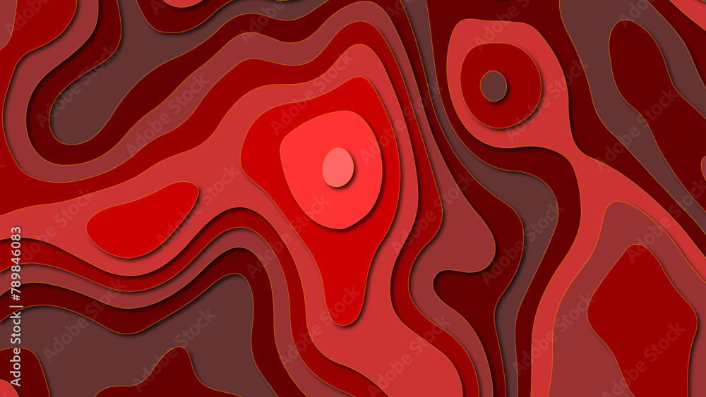 Canvas Prints topographic canyon map light relief texture.abstract red paper cut and topographic map background. l