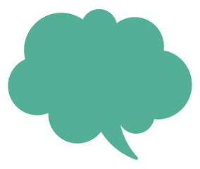Speech bubble PNG clip art, green flat design
