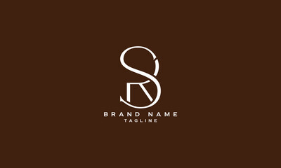 SR, RS, Abstract initial monogram letter alphabet logo design