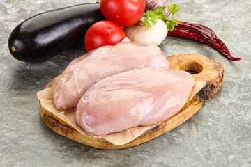 Raw chicken breast for cooking