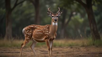 Spotted deer with natural background.generative.ai - obrazy, fototapety, plakaty