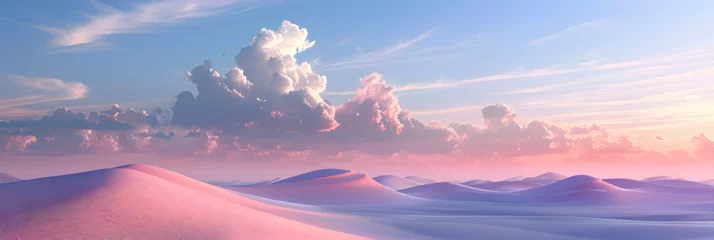 Keuken spatwand met foto Amazing pink desert sky sand Sahara, Desert Winter Magic Background.  © zamin