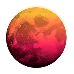 Mars png sticker, aesthetic pink planet, astronomy art