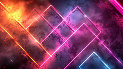 Abstract geometric gradient glowing texture 3D rendering, creative 3D pattern wallpaper illustration