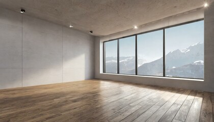 Serenity in Simplicity: 3D Render of Contemporary Concrete Space