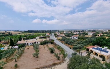 Road and villages in Cyprus