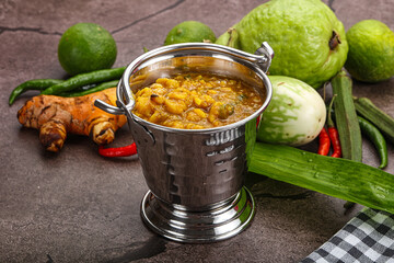 Indian cuisine Dal Tadka soup