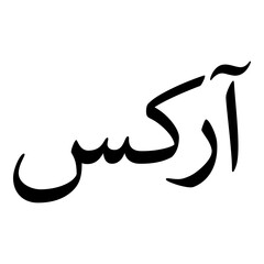Arax Muslim Girls Name Naskh Font Arabic Calligraphy