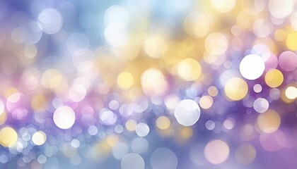 Fototapeta premium Golden Glow Amidst Pastel Serenity: Abstract Bokeh Art