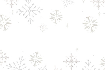 Fototapeta premium Snowflake frame png, transparent Christmas background, winter holidays illustration