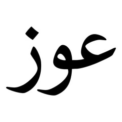 Iwaz Muslim Girls Name Naskh Font Arabic Calligraphy