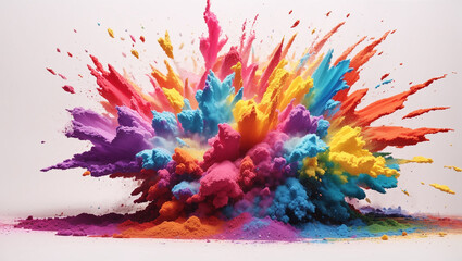 A multi-color powder explosion.

