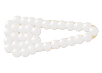 Pearl hair clip png sticker, women’s accessory illustration