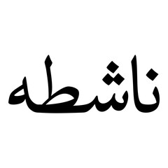 Naashitah Muslim Girls Name Naskh Font Arabic Calligraphy