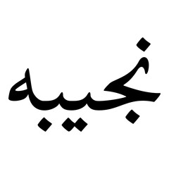 Najeeba Muslim Girls Name Naskh Font Arabic Calligraphy